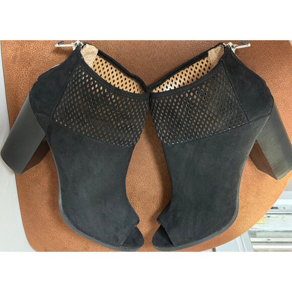 Women’s Report Barnack Ankle Booties Open Toe Black SIZE 9 - Picture 4 of 8